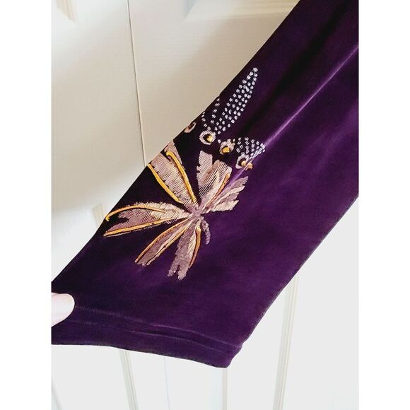 Donna USA 3XL Vintage Tunic Top‎ Slinky Shoulder Pads LS Round Neck - Picture 6 of 9